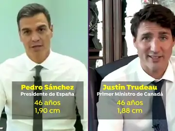 La similitudes físicas y de gobierno de Pedro Sánchez y Justin Trudeau La similitudes físicas y de gobierno de Pedro Sánchez y Justin Trudeau