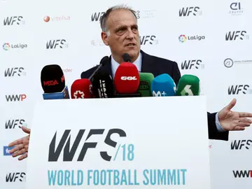 Javier Tebas comparece ante los medios Javier Tebas comparece ante los medios