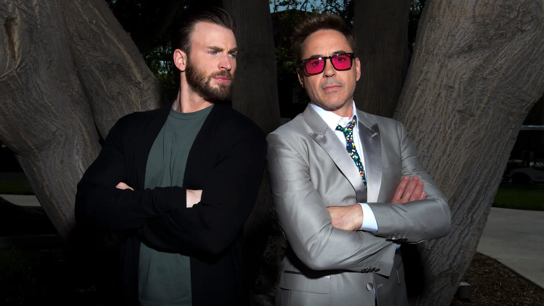 Robert Downey Jr y Chris Evans 