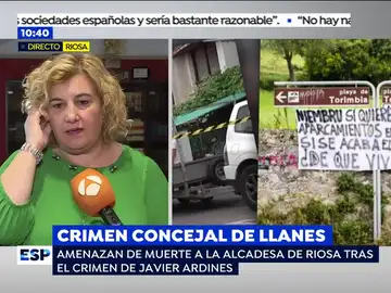 Las amenazas de muerte a la alcaldesa de Riosa tras el crimen de Javier Ardines: "Lo que le pasó no es nada comparado con lo que te va a pasar a ti" Las amenazas de muerte a la alcaldesa de Riosa tras el crimen de Javier Ardines: "Lo que le pasó no es nada comparado con lo que te va a pasar a ti"