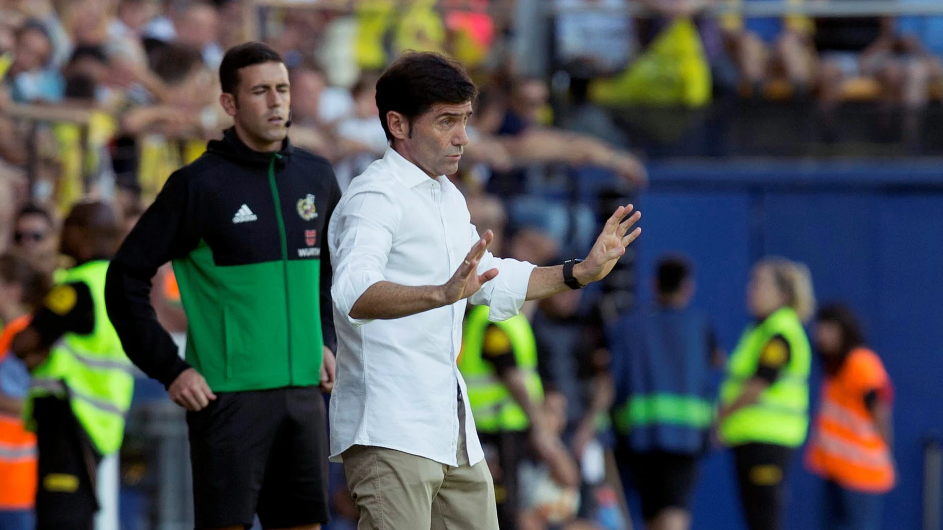 Marcelino, durante el partido contra el Villarreal Marcelino, durante el partido contra el Villarreal