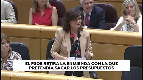 Calvo acusa al PP de "atrincherarse" en el Senado para vetar los Presupuestos del Gobierno Calvo acusa al PP de "atrincherarse" en el Senado para vetar los Presupuestos del Gobierno