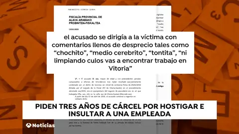 Piden tres años de cárcel por hostigar e insultar a una empleada Piden tres años de cárcel por hostigar e insultar a una empleada