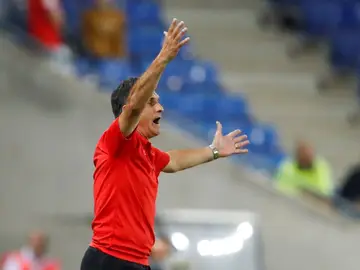 Mendilibar, durante el partido contra el Espanyol Mendilibar, durante el partido contra el Espanyol