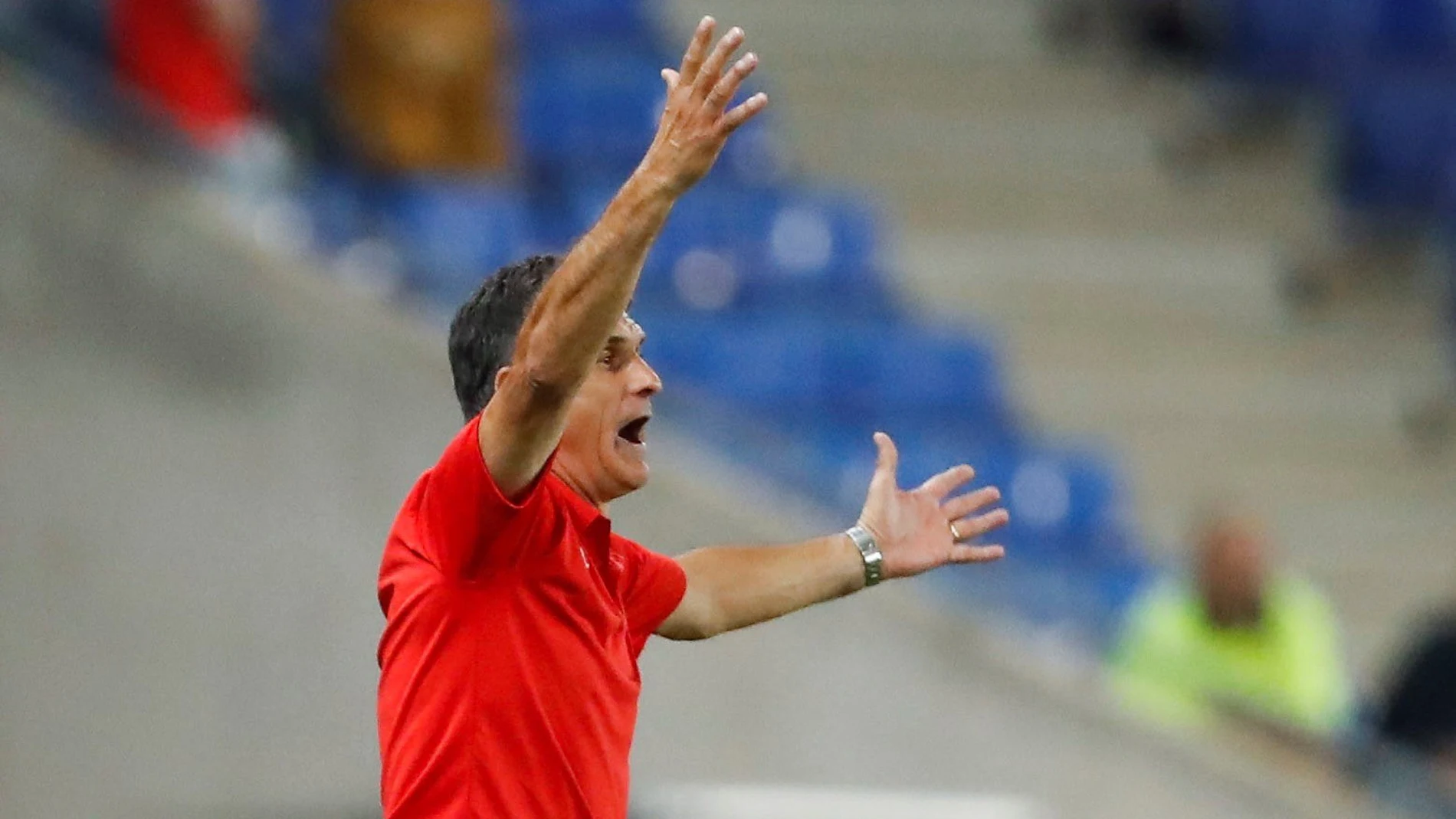 Mendilibar, durante el partido contra el Espanyol Mendilibar, durante el partido contra el Espanyol