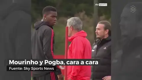 Miradas que matan: Mourinho y Pogba, cara a cara en el entrenamiento tras el polémico vídeo del francés Miradas que matan: Mourinho y Pogba, cara a cara en el entrenamiento tras el polémico vídeo del francés