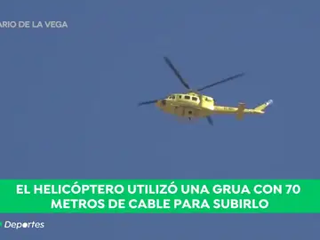 Así fue el espectacular rescate a un saltador base Así fue el espectacular rescate a un saltador base