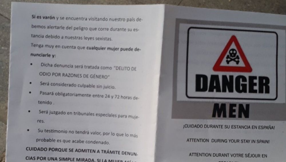 Panfletos encontrados en la calle en Jaén