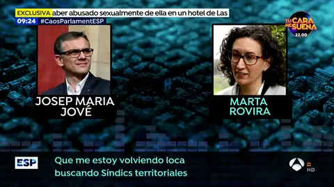 Los audios en exclusiva de Marta Rovira y Josep María Jové Los audios en exclusiva de Marta Rovira y Josep María Jové