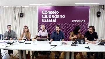 la reunión del Consejo Ciudadano Estatal de Podemos