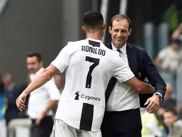 Allegri y Cristiano, en un partido de la Juventus Allegri y Cristiano, en un partido de la Juventus