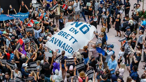 Imagen de las protestas contra el juez Brett Kavanaugh Imagen de las protestas contra el juez Brett Kavanaugh