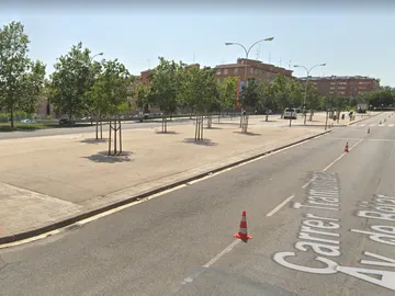 Lugar del atropello en Terrassa Lugar del atropello en Terrassa