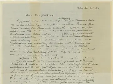 Carta de Albert Einstein escrita en 1954 Carta de Albert Einstein escrita en 1954