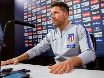 Simeone, en rueda de prensa Simeone, en rueda de prensa