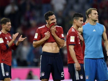 Los jugadores del Bayern, cariacontecidos