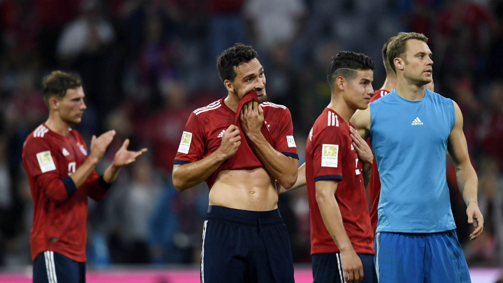 Los jugadores del Bayern, cariacontecidos Los jugadores del Bayern, cariacontecidos