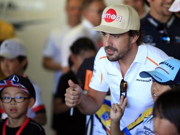 Fernando Alonso, en el trazado de Suzuka