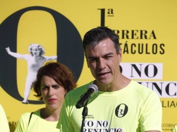 Pedro Sánchez participa en una carrera por la conciliación familiar