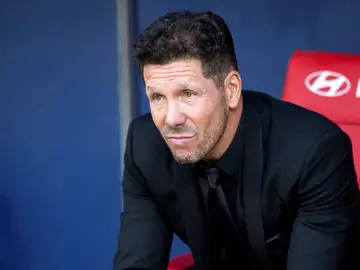 Diego Simeone, en el banquillo Diego Simeone, en el banquillo