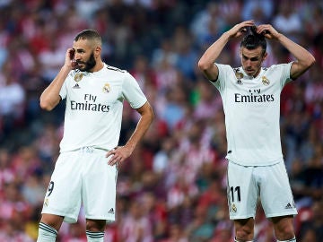 Benzema y Bale, durante un partido con el Real Madrid