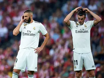 Benzema y Bale, durante un partido con el Real Madrid Benzema y Bale, durante un partido con el Real Madrid