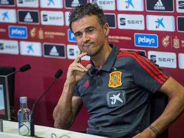 El seleccionador Luis Enrique, en rueda de prensa El seleccionador Luis Enrique, en rueda de prensa