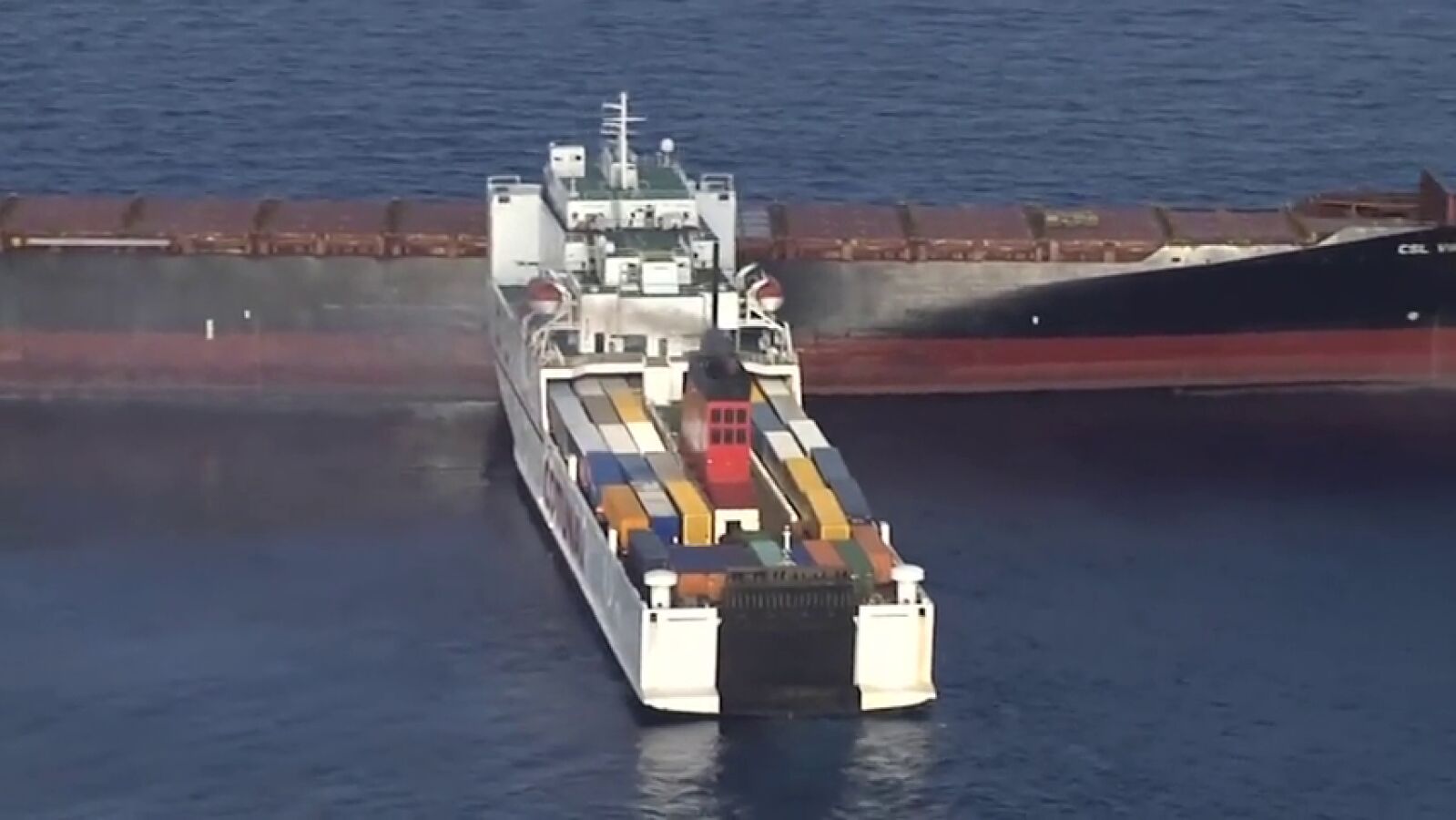  Una colisión entre dos barcos mercantes provoca un derrame de combustible frente a las costas de Córcega