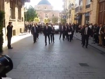 Sánchez llega al Palau de la Generalitat para asistir al acto institucional por el Día de la Comunidad Valenciana