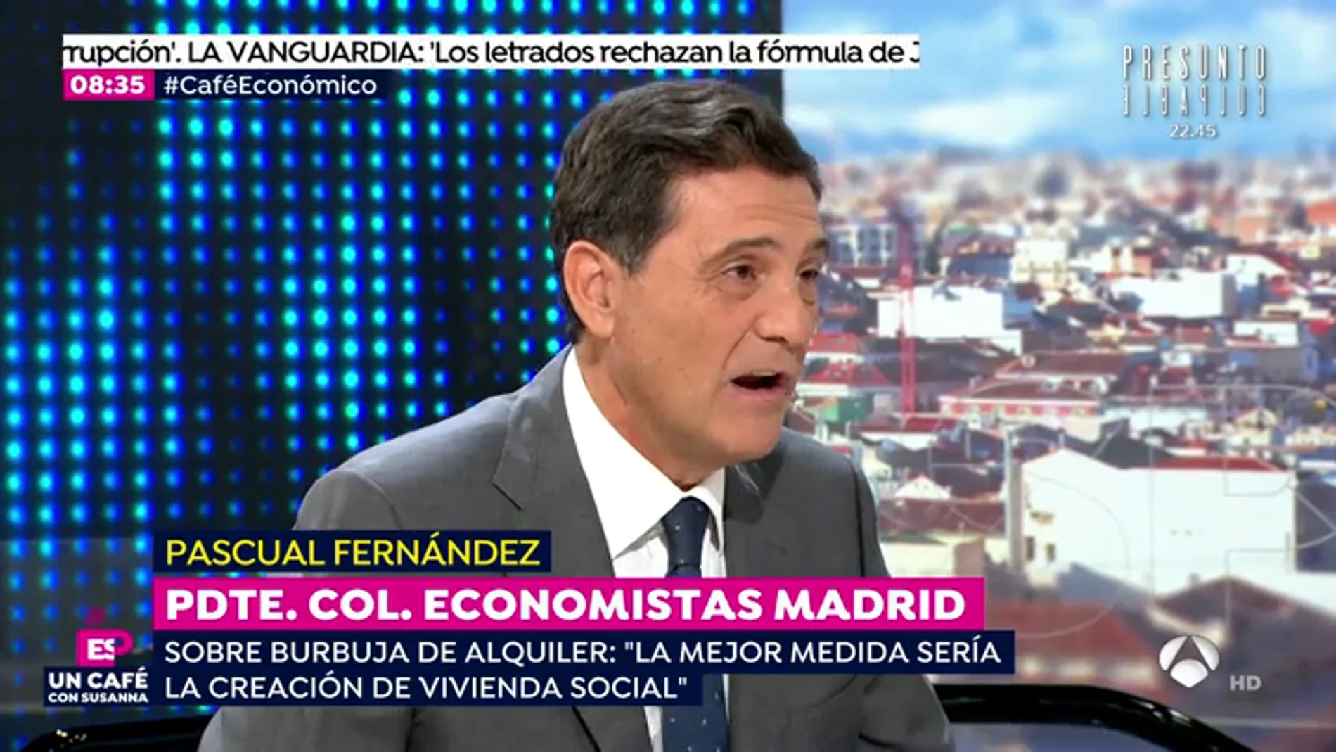 Pascual Fernández, presidente del Colegio de Economistas: "Si se fuerza la subida de salarios habrá menos contrataciones"