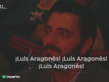 Dani Güiza, emocionado durante el homenaje a Luis Aragonés