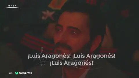 Dani Güiza, emocionado durante el homenaje a Luis Aragonés Dani Güiza, emocionado durante el homenaje a Luis Aragonés