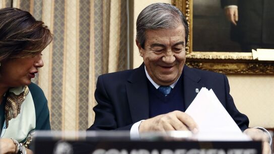 Francisco &Aacute;lvarez Cascos durante la comisi&oacute;n de investigaci&oacute;n en el Congreso por la financiaci&oacute;n ilegal del PP