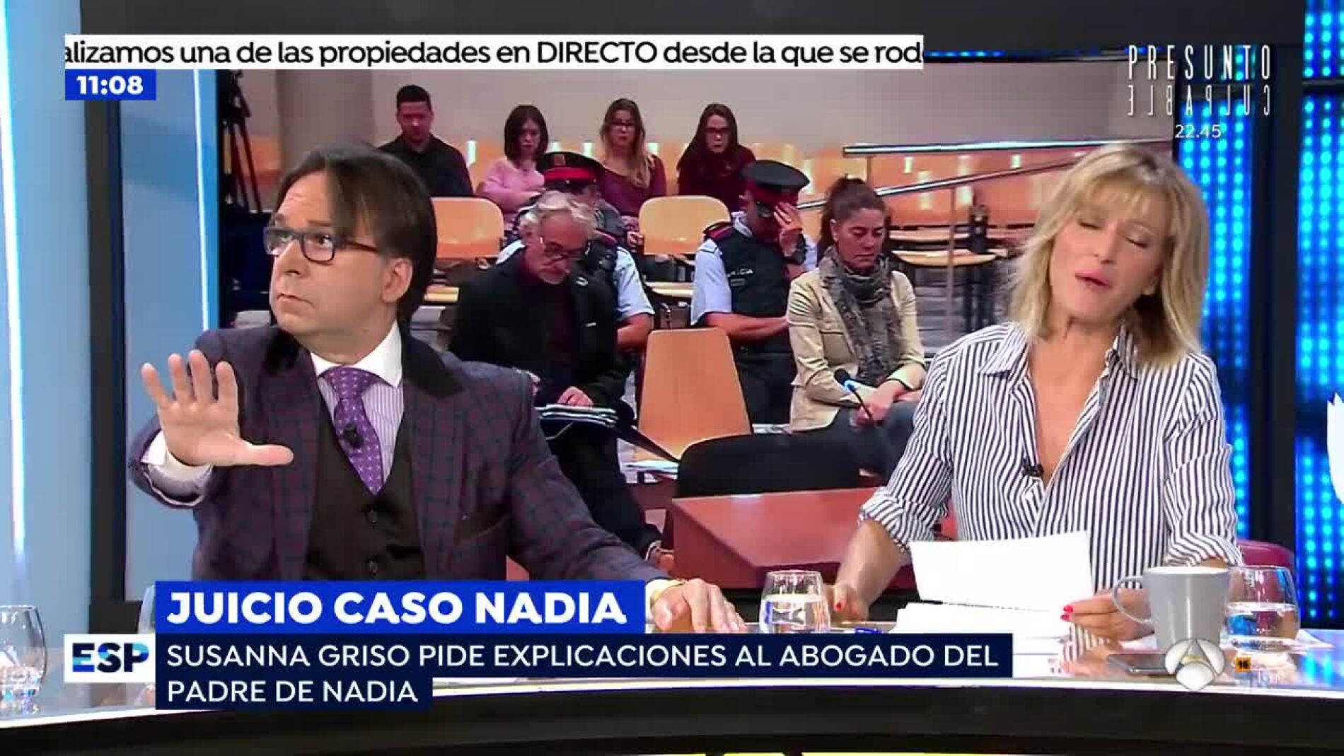  El encontronazo de Suanna Griso con el abogado del padre de Nadia: "Me tengo que reir por no llorar, su cliente nos utiliz&oacute;"