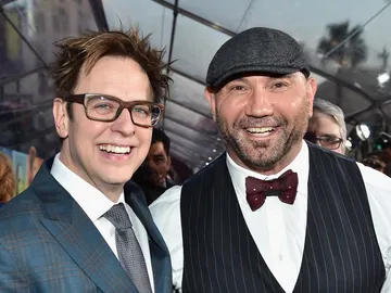James Gunn y Dave Bautista James Gunn y Dave Bautista