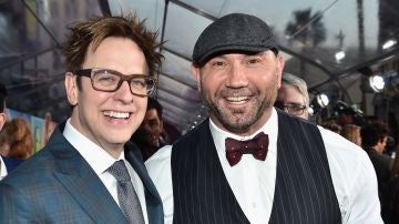 James Gunn y Dave Bautista