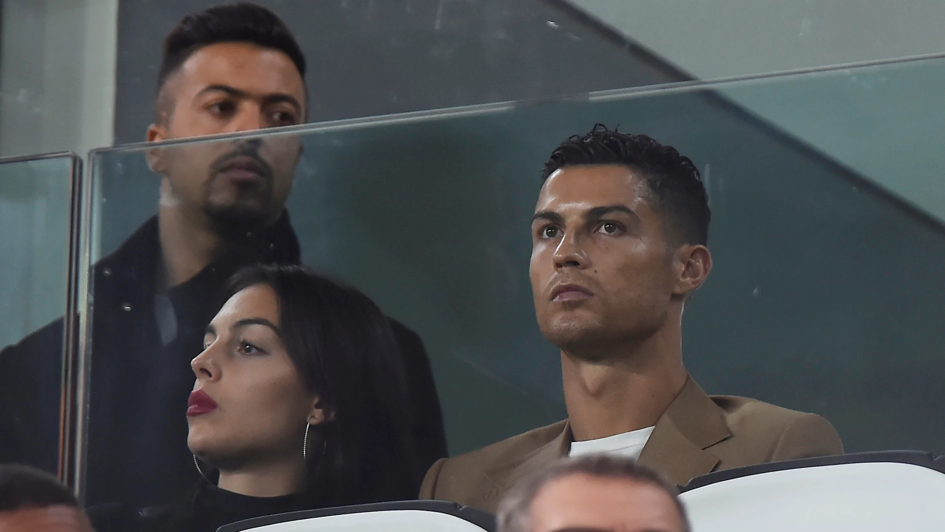 Cristiano Ronaldo, en el palco durante un partido de la Juventus Cristiano Ronaldo, en el palco durante un partido de la Juventus