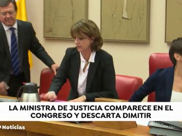La ministra Delgado se defiende ante los gritos de dimisión La ministra Delgado se defiende ante los gritos de dimisión