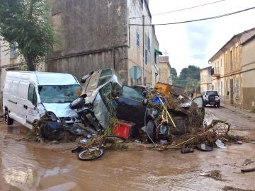  Aspecto de la localidad de Sant Llorenç des Cardassar (Mallorca), tras las inundaciones y el desbordamiento de torrentes