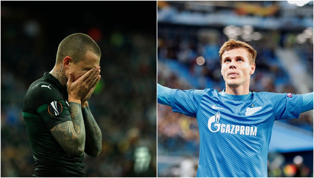 Los futbolistas rusos Mamaev y Kokorin