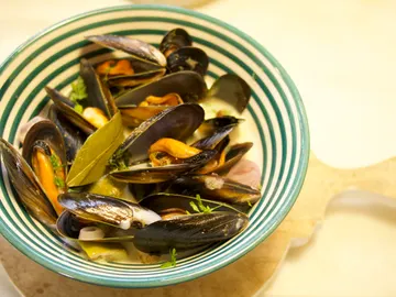 Mejillones a la francesa Mejillones a la francesa
