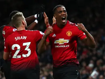 Martial celebra su gol contra el Newcastle Martial celebra su gol contra el Newcastle