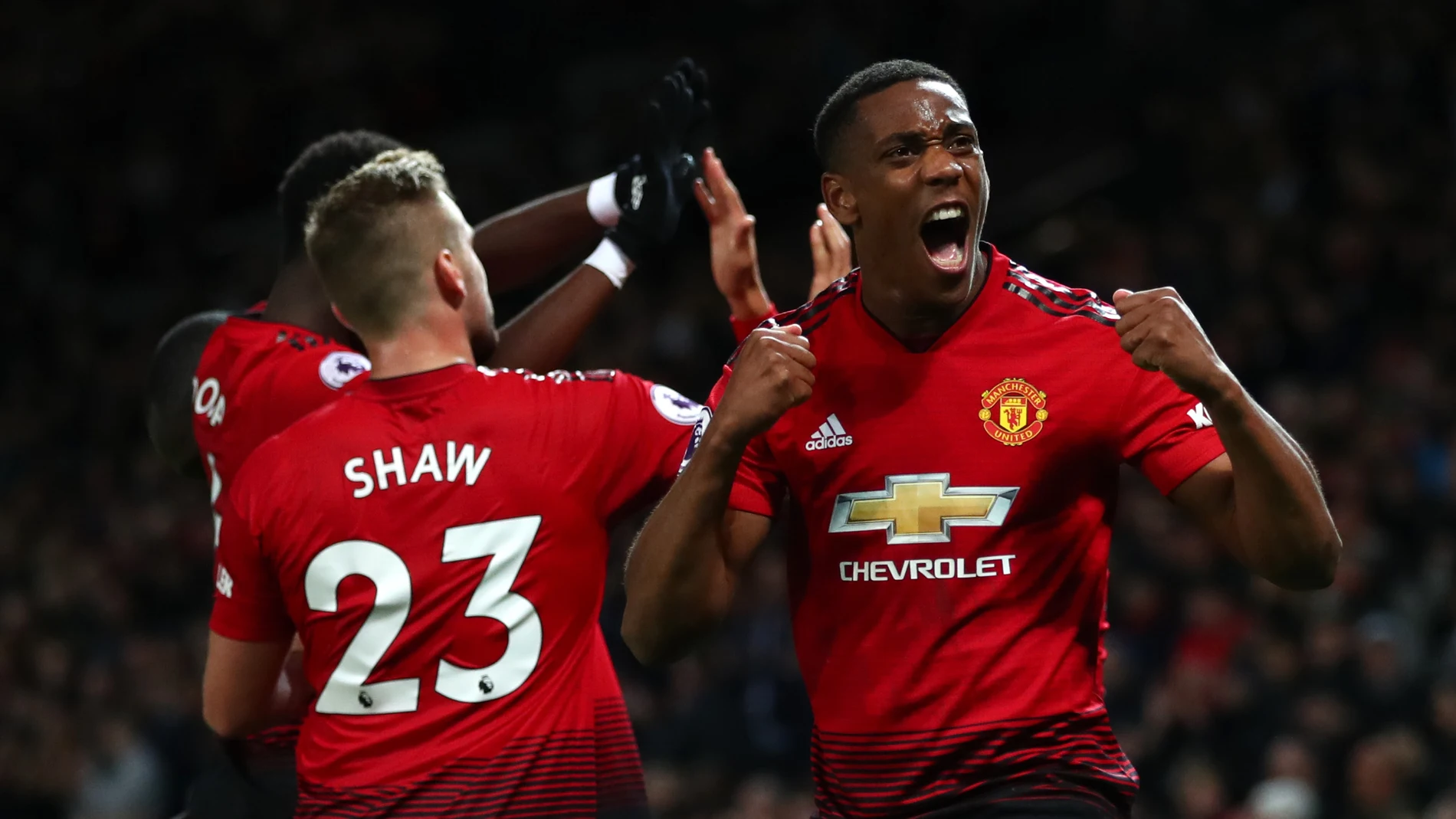 Martial celebra su gol contra el Newcastle Martial celebra su gol contra el Newcastle