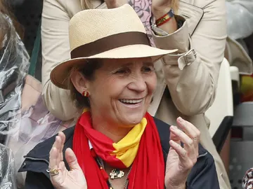 Imagen de la infanta Elena durante el desfile de la Fiesta Nacional Imagen de la infanta Elena durante el desfile de la Fiesta Nacional