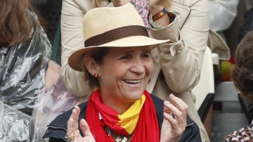 Imagen de la infanta Elena durante el desfile de la Fiesta Nacional Imagen de la infanta Elena durante el desfile de la Fiesta Nacional