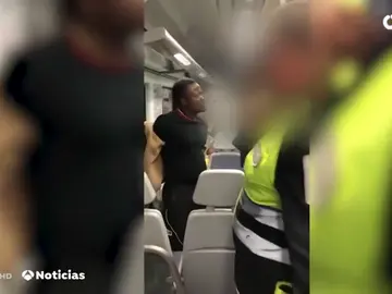 Enfrentamiento guardias seguridad tren Enfrentamiento guardias seguridad tren