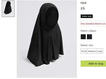 Los hijabs a la venta en la página web Los hijabs a la venta en la página web