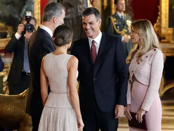Pedro Sánchez, en el Palacio Real Pedro Sánchez, en el Palacio Real