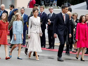 Pedro Sánchez en el desfile de la Fiesta Nacional Pedro Sánchez en el desfile de la Fiesta Nacional