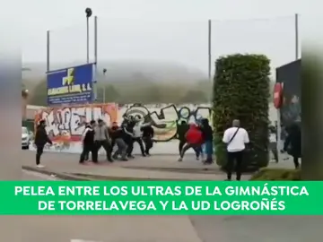 Brutal pelea entre los ultras de la Gimnástica de Torrelavega y la UD Logroñés Brutal pelea entre los ultras de la Gimnástica de Torrelavega y la UD Logroñés